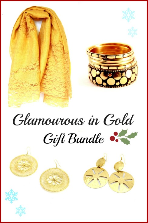 Glamourous in Gold Gift Bundle with xmas decors