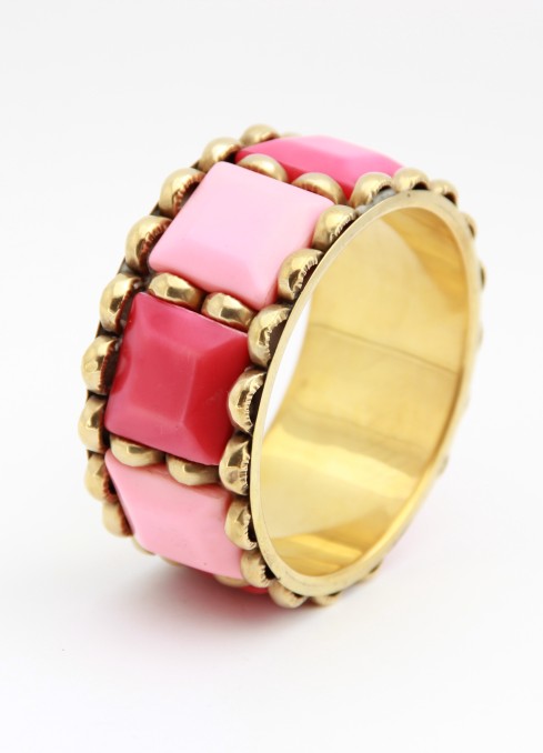 pink colourblock bangles
