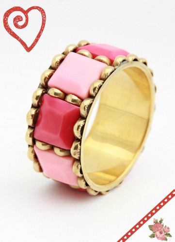 pink and gold bangle
